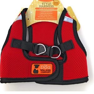 The Dog Walker Company Step in Harness - red size medium